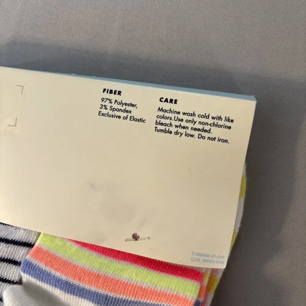 Cat & Jack Toddler Bobby Socks Colorful, 6 Pairs, Size 2T-3T NEW